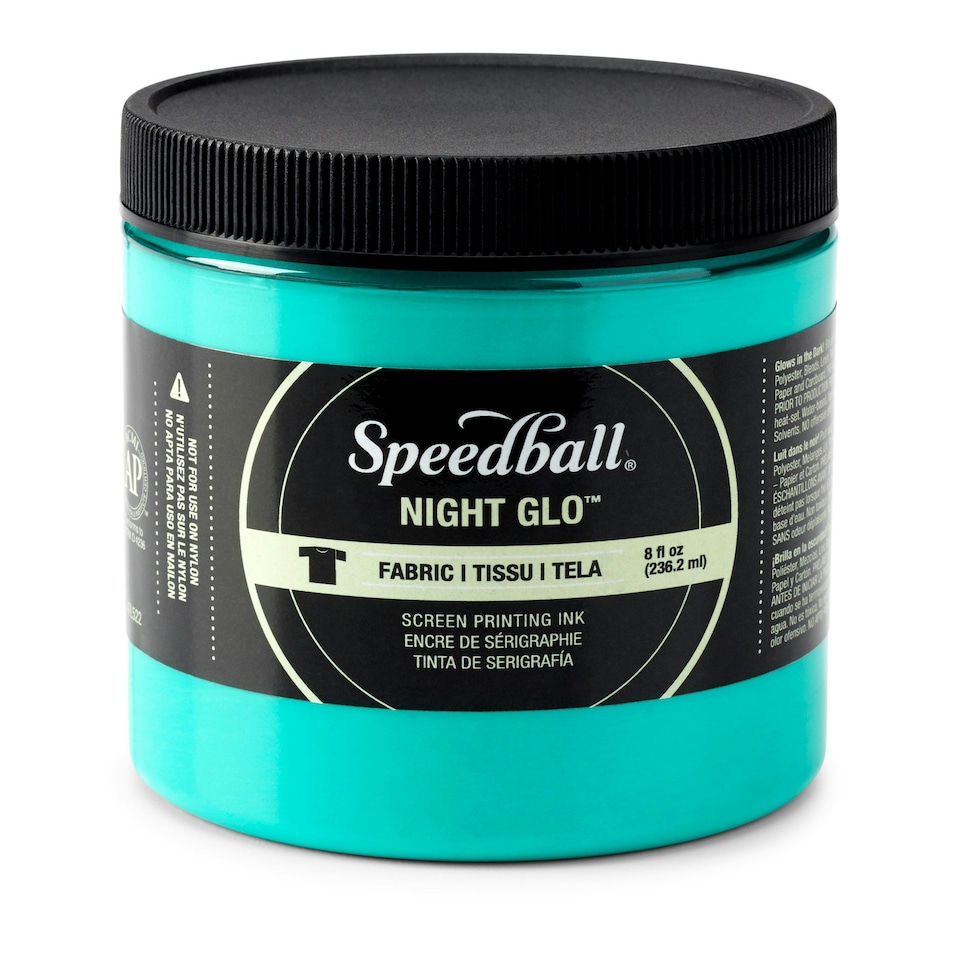 image 1 of Speedball Night Glo Fabric Screen Ink, Green, 8oz