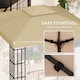 image 4 of Outsunny 3 x 3m Gazebo Canopy Replacement Cover 2Tier Roof Top Spare Part  Beige TOP COVER ONLY