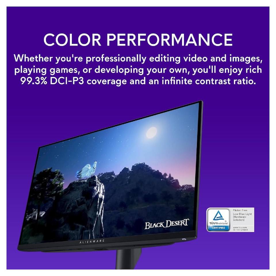 image 1 of Dell Alienware AW2725DF 27-Inch QD-OLED Quad HD 360Hz 0.03ms Freesync Height Adjusta