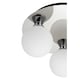 image 3 of COSYLYTE Bowen Bathroom 3 Light Glass Ceiling Flush Light Chrome