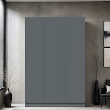 FWStyle Stora 3 Door Wardrobe - Matt Dark Grey Grey