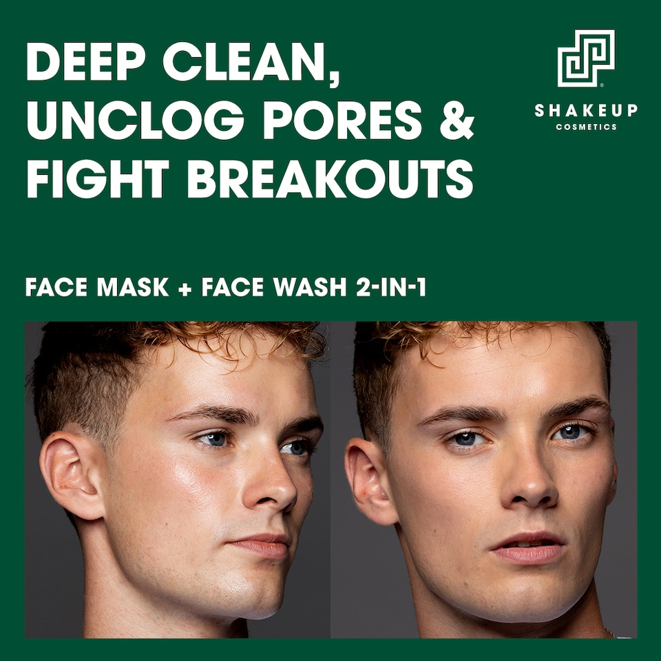 image 1 of Shakeup Cosmetics LET'S BE CLEAR Oil-Control Clay Face Scrub + Mask - 125ml
