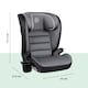 image 3 of Oracle i-Size ISOFIX Booster Seat for Car, 100-150cm (Group 2/3, Approx. 4-12 Years), Convertible High Back to Backless, Enhanced Safety & Comfort (Dark Grey)