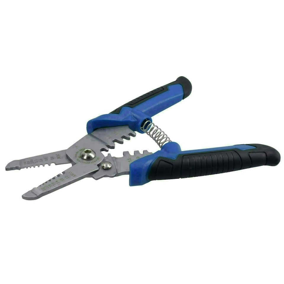 image 1 of 7" Multifunctional Electrical Wire Strippers Cutters Crimpers Stainless Steel Jaw