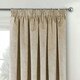 image 2 of Oxford Cream Velvet Curtains 90 x 72 inch (229 x 183 cm) 100% Blackout Pencil Pleat Thermal Noise Reducing Curtains for Bedroom and Living Room