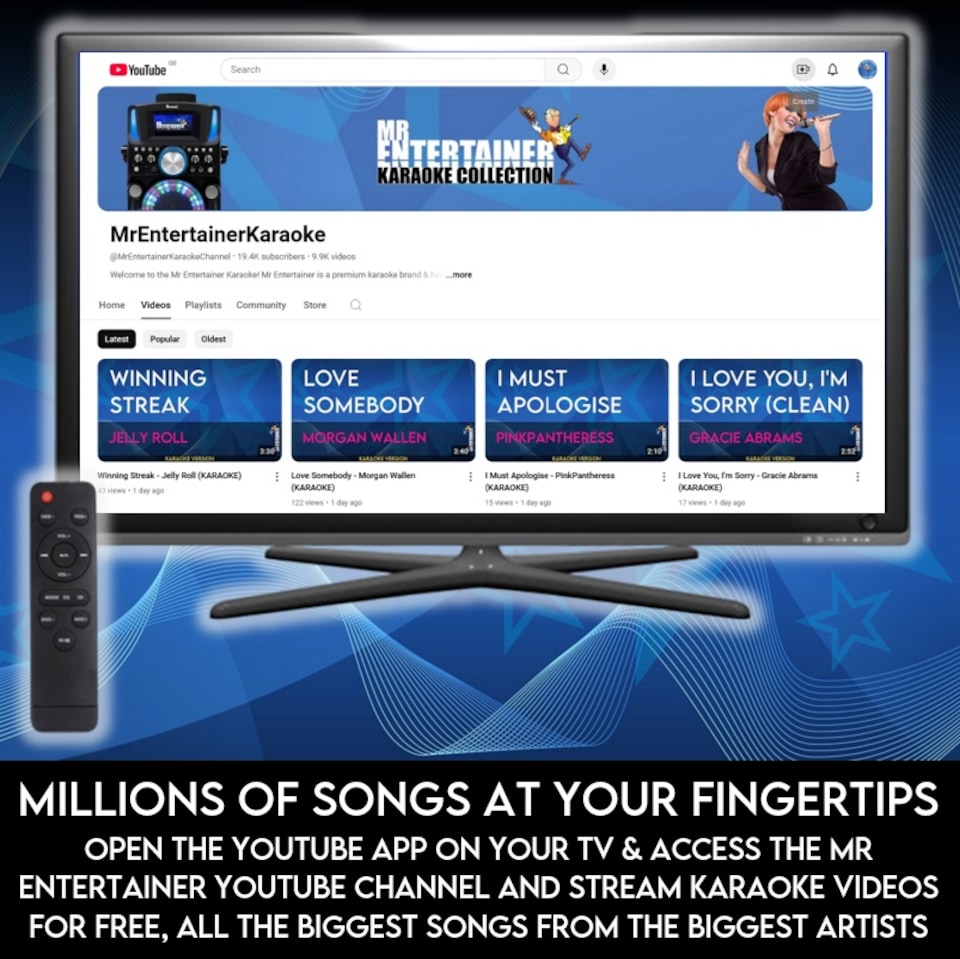 image 1 of Mr Entertainer Starbar Karaoke Soundbar