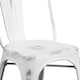 image 6 of Blake Industrial Style Dining Chair, White - Set of 4 - Modern Galvanised steel White