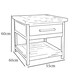 image 2 of Lowry 1 Drawer Side Table Driftwood Lacquered Solid Reclaimed Pine Brown