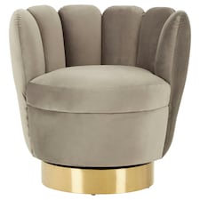 Beauly Grey Velvet Accent Chair Grey