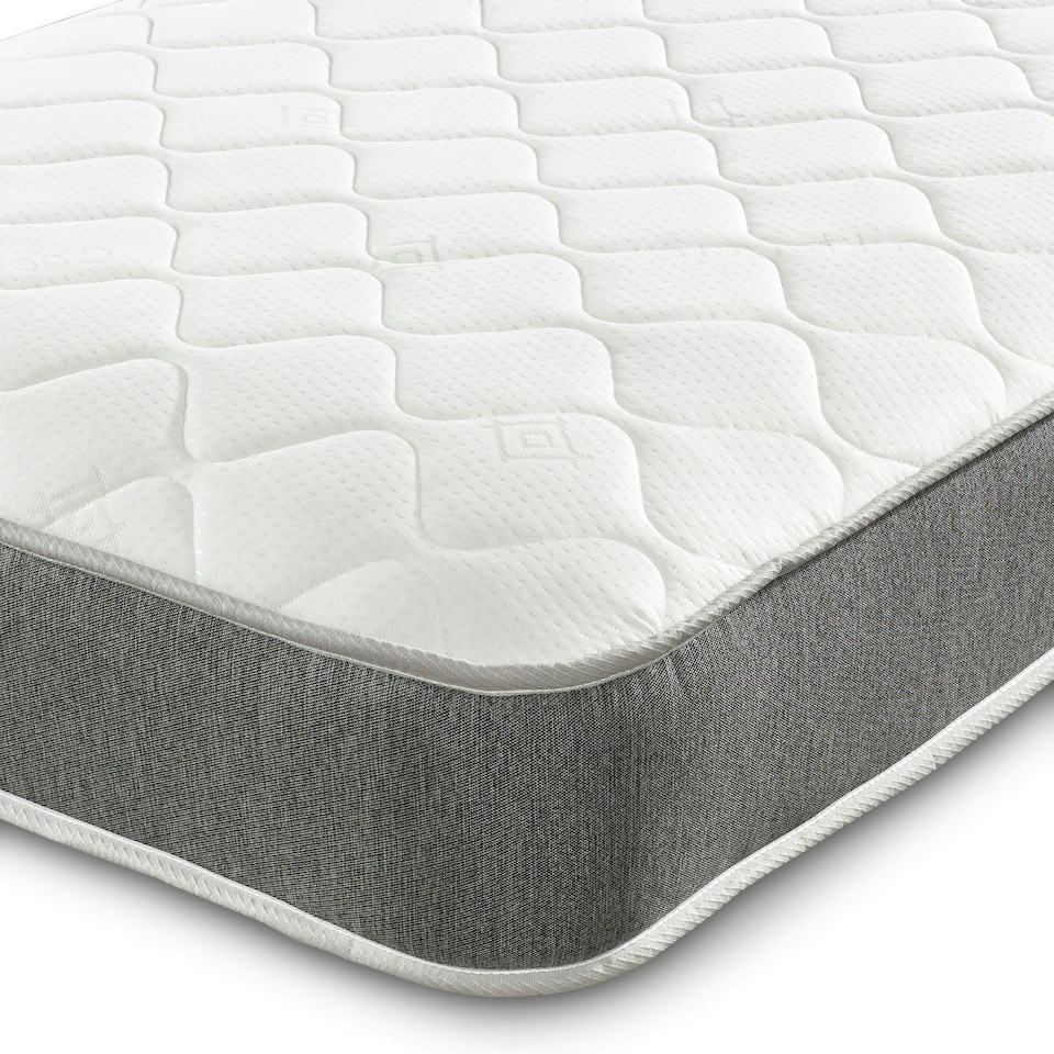 image 1 of 7-Inch Hybrid Sprung Mattress - Soft Firmness Deep Quilted Sleep Surface | Grey | Small Single