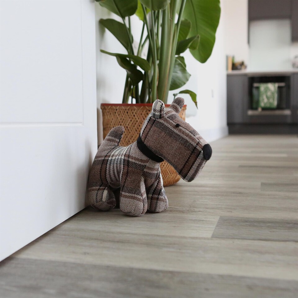 image 1 of Nicola Spring Bentley the Dog Door Stops - 30 x 24cm - Brown - Pack of 2
