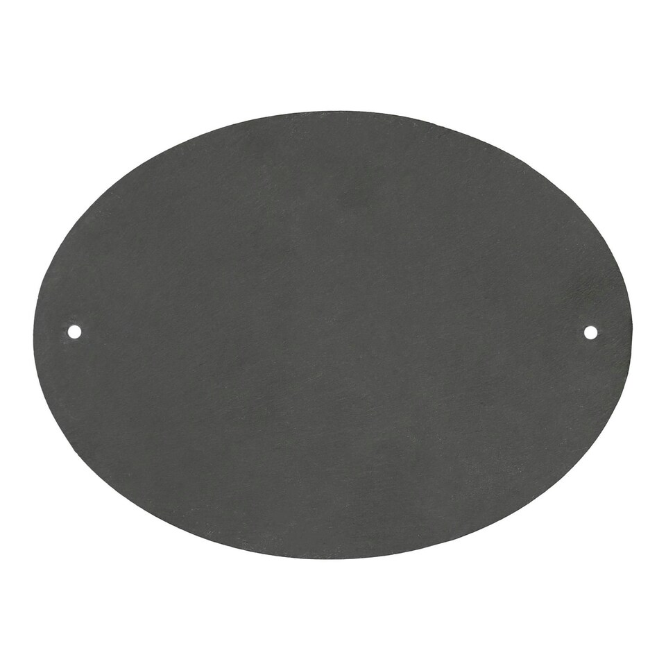 image 1 of Nicola Spring Linea Oval Blank Slate House Sign - 20cm x 15cm