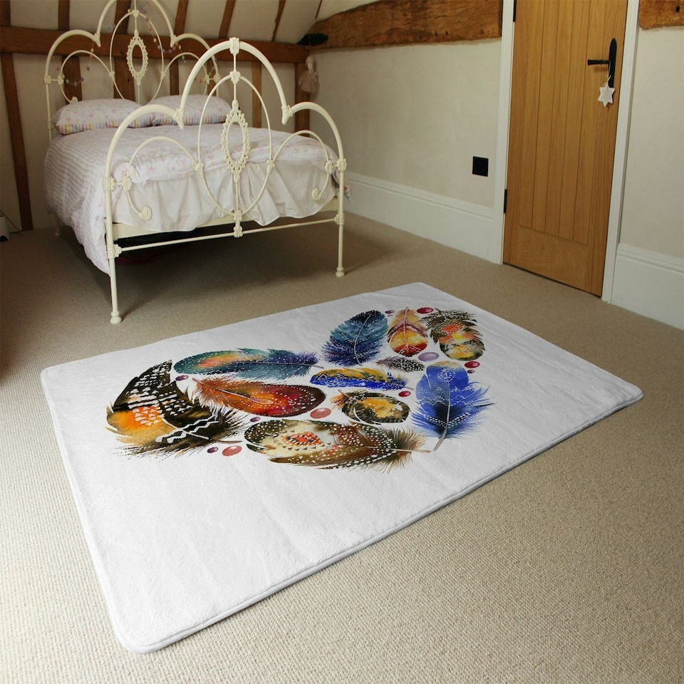 image 1 of Boho tribal heart (Rug) Multi | Large: 140x200cm