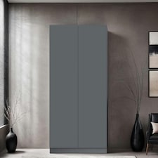 FWStyle Stora 2 Door Wardrobe - Matt Dark Grey Grey