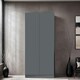 image 1 of FWStyle Stora 2 Door Wardrobe - Matt Dark Grey Grey
