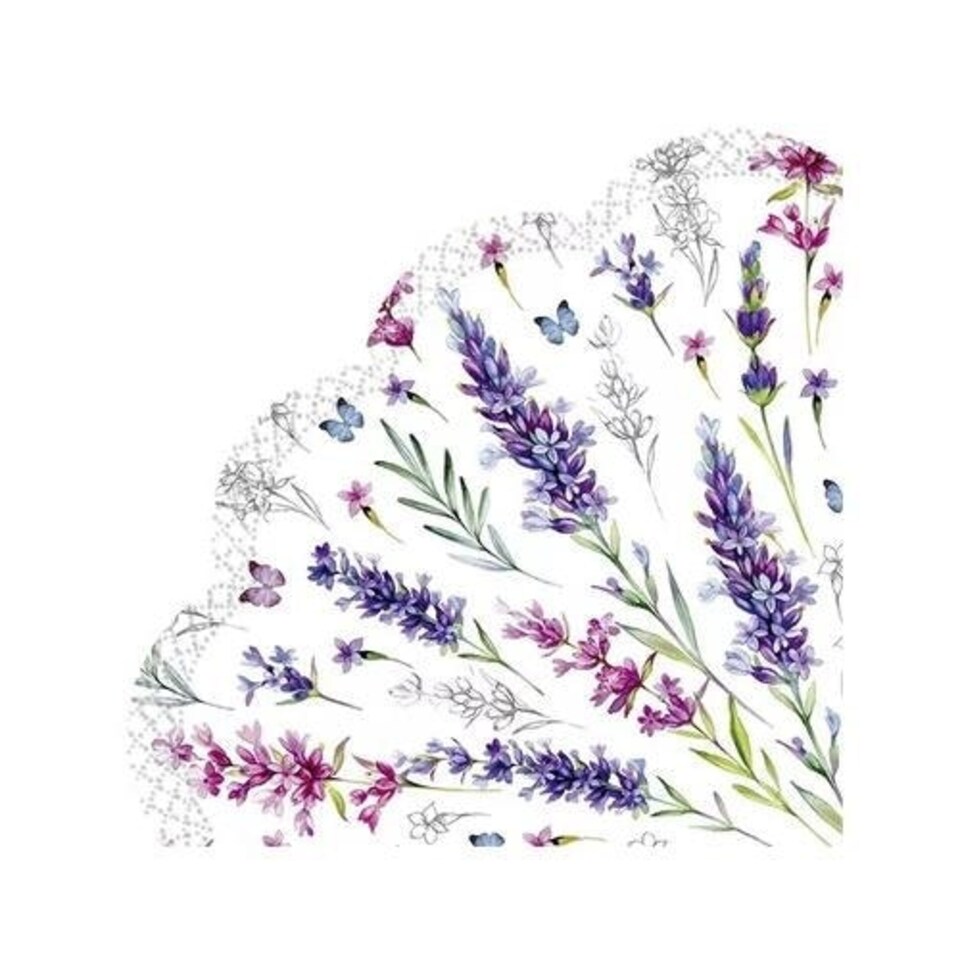 IHR Rondo Napkins Lisa White 30cm 3ply 12 Pack