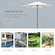 image 5 of Outsunny 2.8m Patio Umbrella Parasol Outdoor Table Umbrella 6 Ribs Off-White