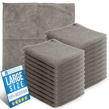 Microfibre Cleaning Cloth 40x40cm Super Absorbent Lint Free Microfiber Cloths Cleaning for Home, Kitchen, Mirrors, Car - Pack of 20