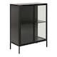 image 1 of Newcastle Low 2 Door Display Cabinet in Matt Black