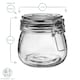 image 3 of Argon Tableware Glass Storage Jars - 500ml - Orange Seal - Pack of 6