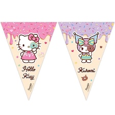 Hello Kitty & Kuromi Paper Triangle Flag Bunting Banner 2.3m