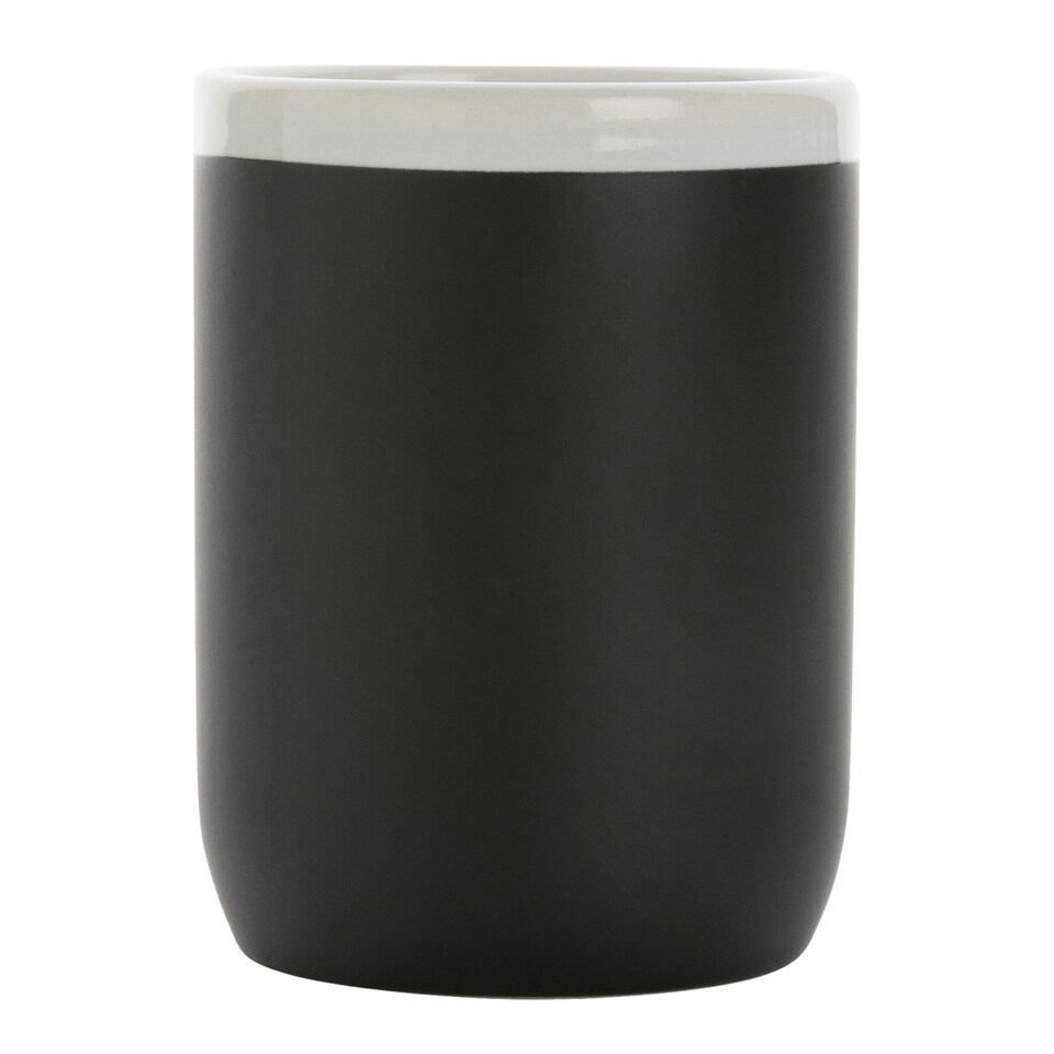 image 1 of XD Collection Contrast Rim Ceramic 300ml Mug - Black/White - One Size