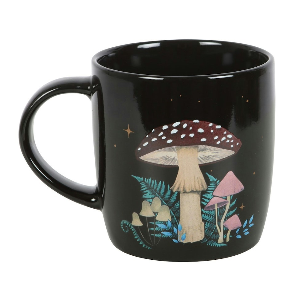 image 1 of Something Different Forest Mushroom Mug - Black/Multicoloured - One Size