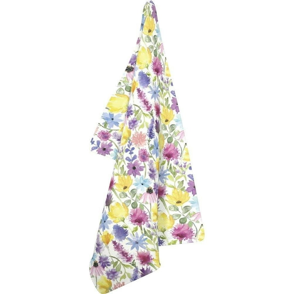 Tea Towel (Fabric) - SUMMER FLORAL cream    T948160 | Multi