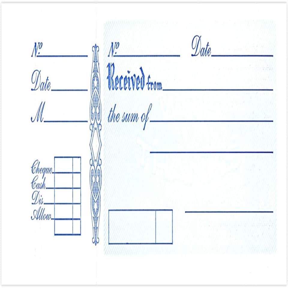 image 1 of Duplicate Receipt Cheque Book Style (80 x 202mm)