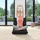 image 4 of COSTWAY 14-Position Adjustable Floor Chair Lazy Sofa Black Black