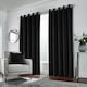 image 2 of Luxury Enhanced Living Black Velvet, Supersoft, 100% Blackout, Thermal Pair of Curtains with Eyelet Top - 46 x 72 inch (117x183cm)
