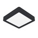 image 1 of EGLO Fueva 6 Ultra-Slim Tri-Colour Black Square LED Ceiling Light WBS Black