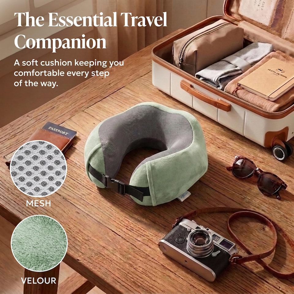 image 1 of Lugg Memory Foam Travel Pillow with Storage Bag 360 Degree Neck Support