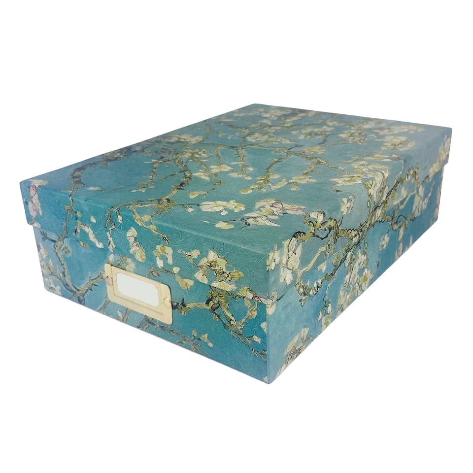 image 1 of Almond Blossom Storage Box,  A4 Size,  33 x 23.7 x 10 cm, Van Gogh Design