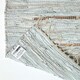 image 5 of Homescapes Leather Glitter Rug Silver and Natural - 66 x 200cm Runner Grey | 66 x 200 cm