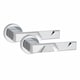 image 2 of Golden Grace 6 Pairs Modern Nova Design Premium Door Handles on Round Rose in Polished Chrome Finish with 2.5" Latch and 1 Pair of Ball Bearing Hinges Chrome