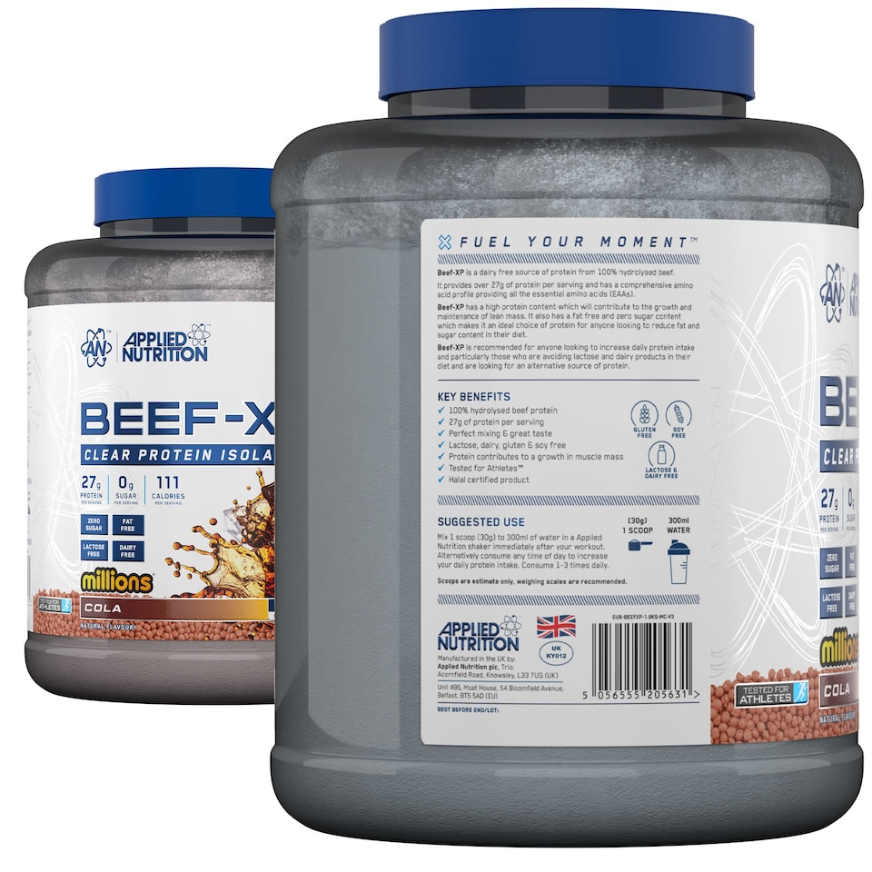image 1 of Applied Nutrition Beef-XP Clear Protein Isolate Powder - Millions Cola - 60 Servings