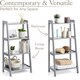 image 2 of Christow Grey Ladder Shelf Unit 4 Tier Storage Display Stand Rack Home Bathroom