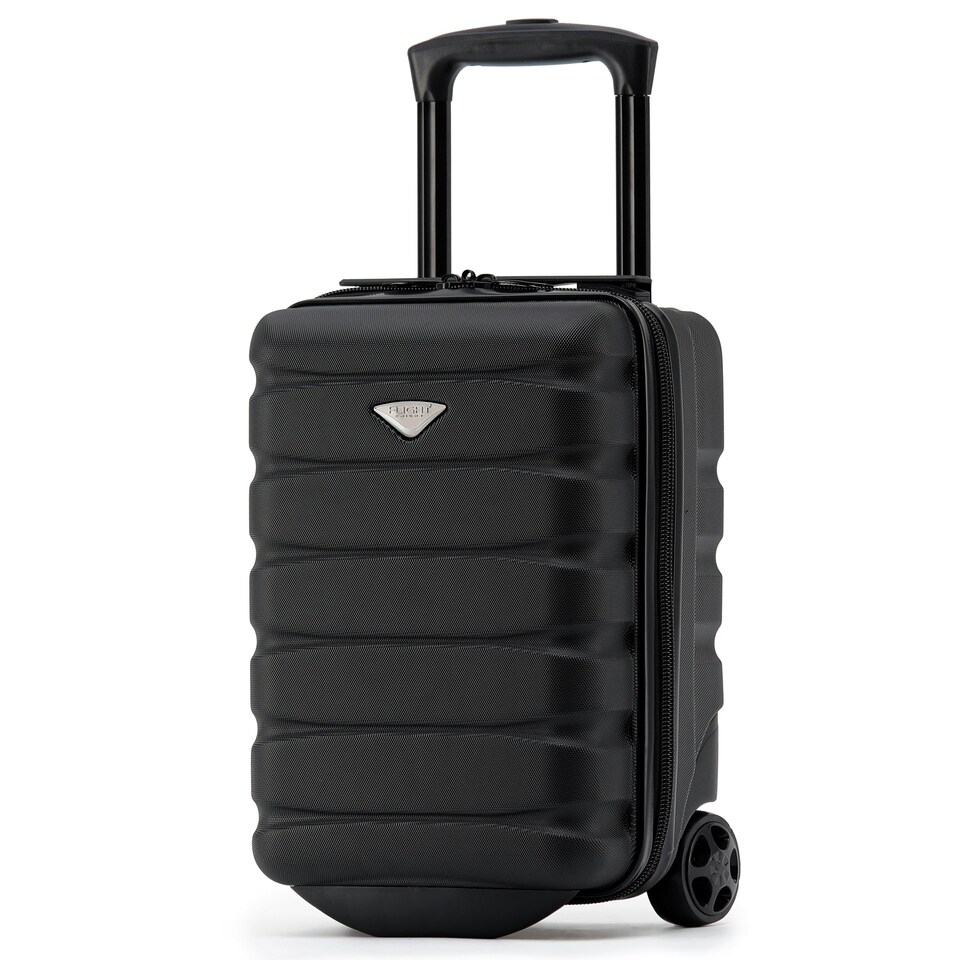 image 1 of Flight Knight Lightweight 2 Wheel ABS Hard Suitcase Cabin Hand Luggage 100+ Airlines Approved - British Airways, Ryanair & easyJet Free Carry On 40x20x25cm Purple | Burgundy | Cabin Bag
