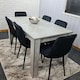 image 4 of Dining Table Set with 6 Chairs Dining Room and Kitchen table set of 6 Grey