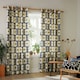 image 1 of Orla Kiely Abacus Flower Eyelet Curtains Navy Blue | 66X90"