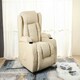 image 6 of Caesar Single Motor Rise Recliner Bonded Leather Heat & Massage Chair (Cream)