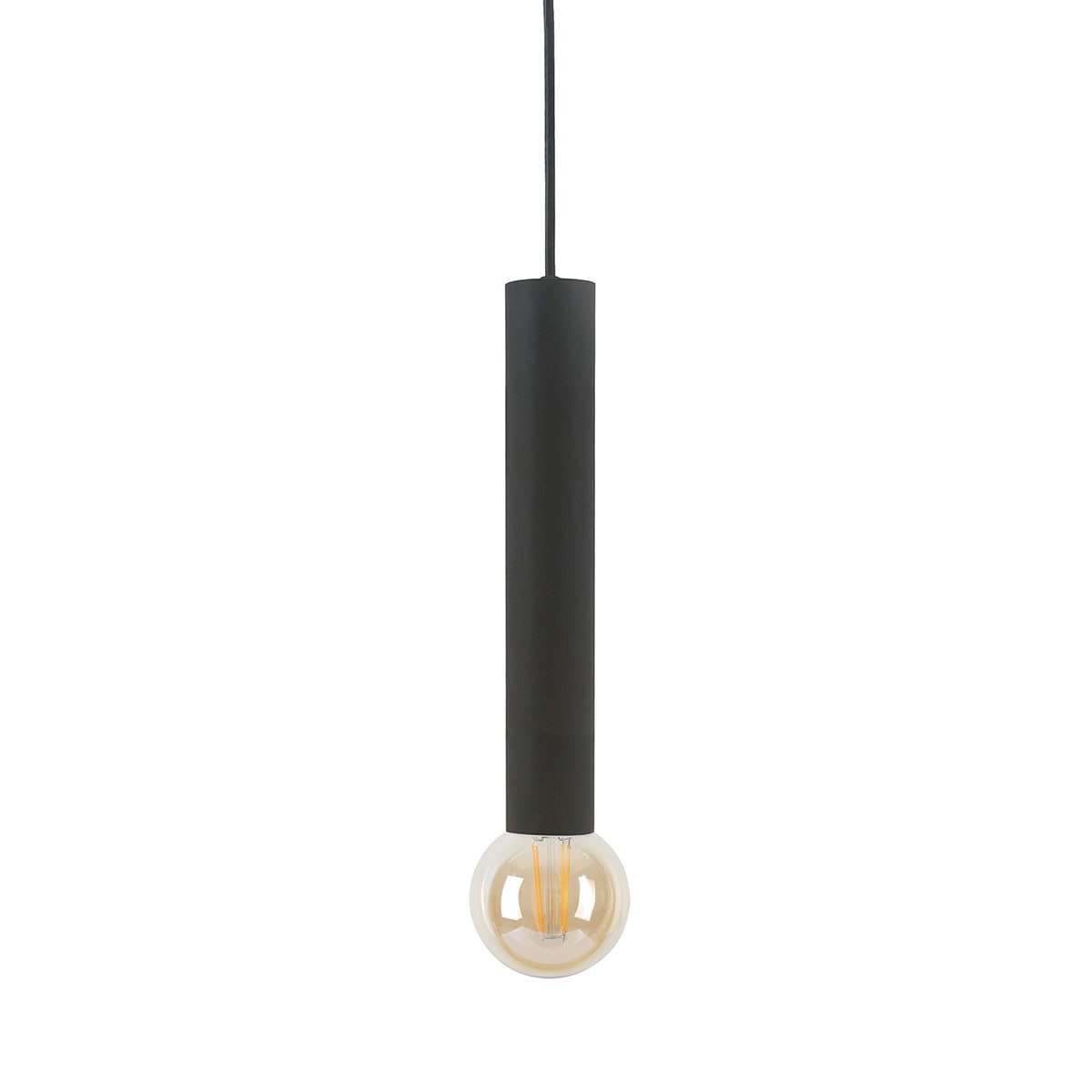 Netlighting Marvi Modern 1 Light Slim Pendant Ceiling Light E27 in Black