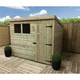 image 2 of 7 x 6 Garden Shed Pressure Treated T&G PENT Wooden Garden Shed - 2 Windows + Single Door (7' x 6' / 7ft x 6ft) (7x6)