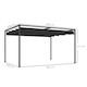 image 5 of Outsunny 4 x 3(m) Metal Outdoor Pergola with Retractable Roof, Outdoor Gazebo Canopy Shelter with Drainage Holes for Garden, Patio, Lawn, Black