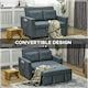 image 4 of HOMCOM 2 Seater Sofa Bed Convertible Bed Settee with Cushions, Grey