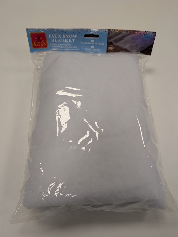 image 1 of 1m x 1m Roll of White Christmas Faux Snow Effect Blanket Table Drape