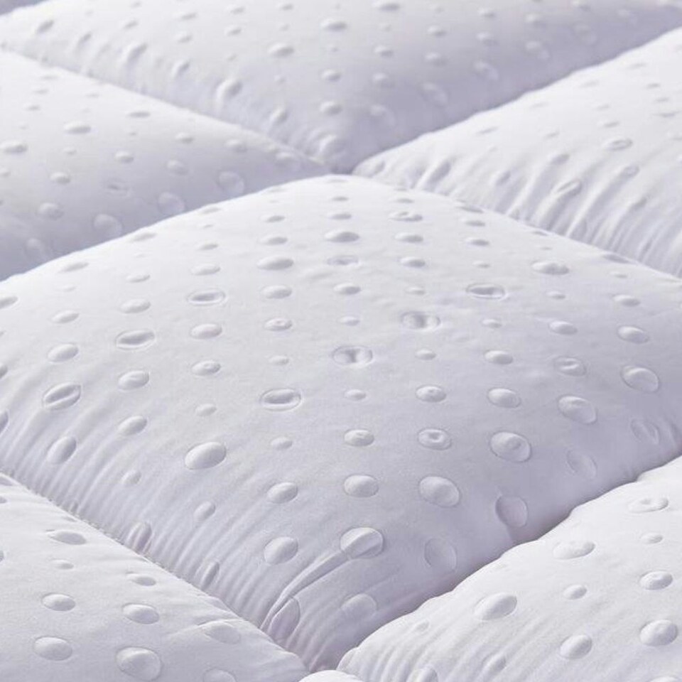 image 1 of 5cm 3D Microfibre Bubble Mattress Topper White | King