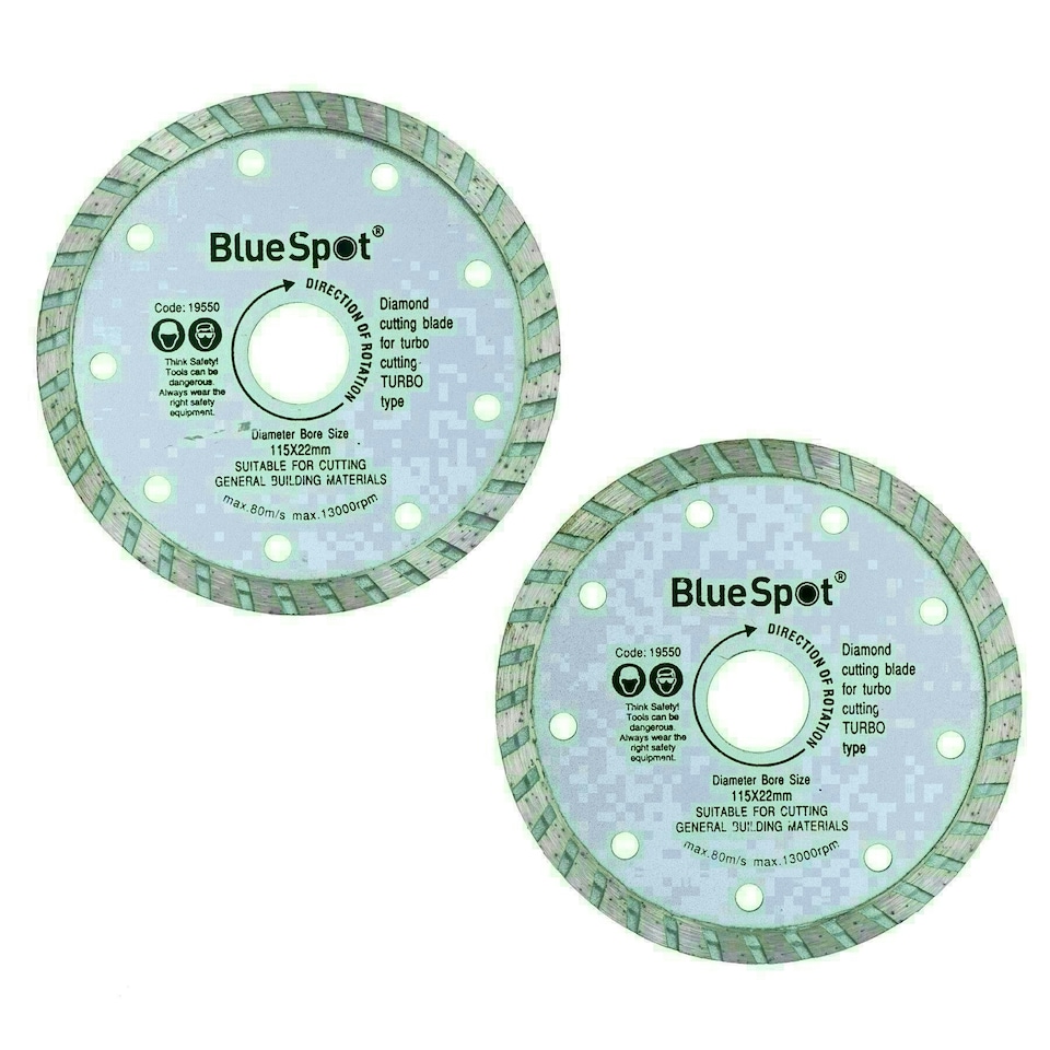 image 1 of 115mm 4.5" 1.2mm Turbo Diamond Ceramic Tile Cutting Disc for Angle Grinders 20pk