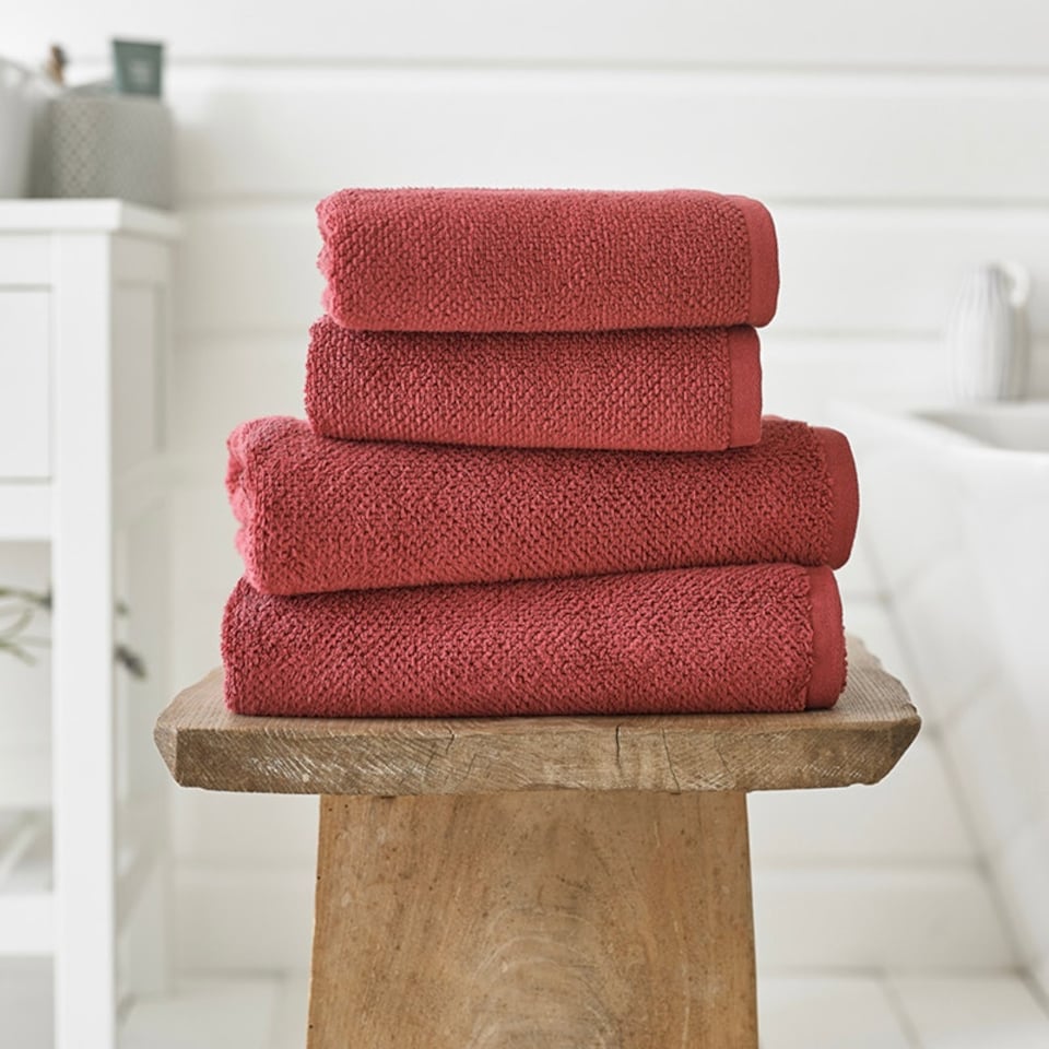 image 1 of Romeo 100% Cotton Absorbent Soft Bathroom Towels - Hand, Bath, Sheet Red | Raspberry | Hand towel
